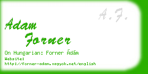 adam forner business card